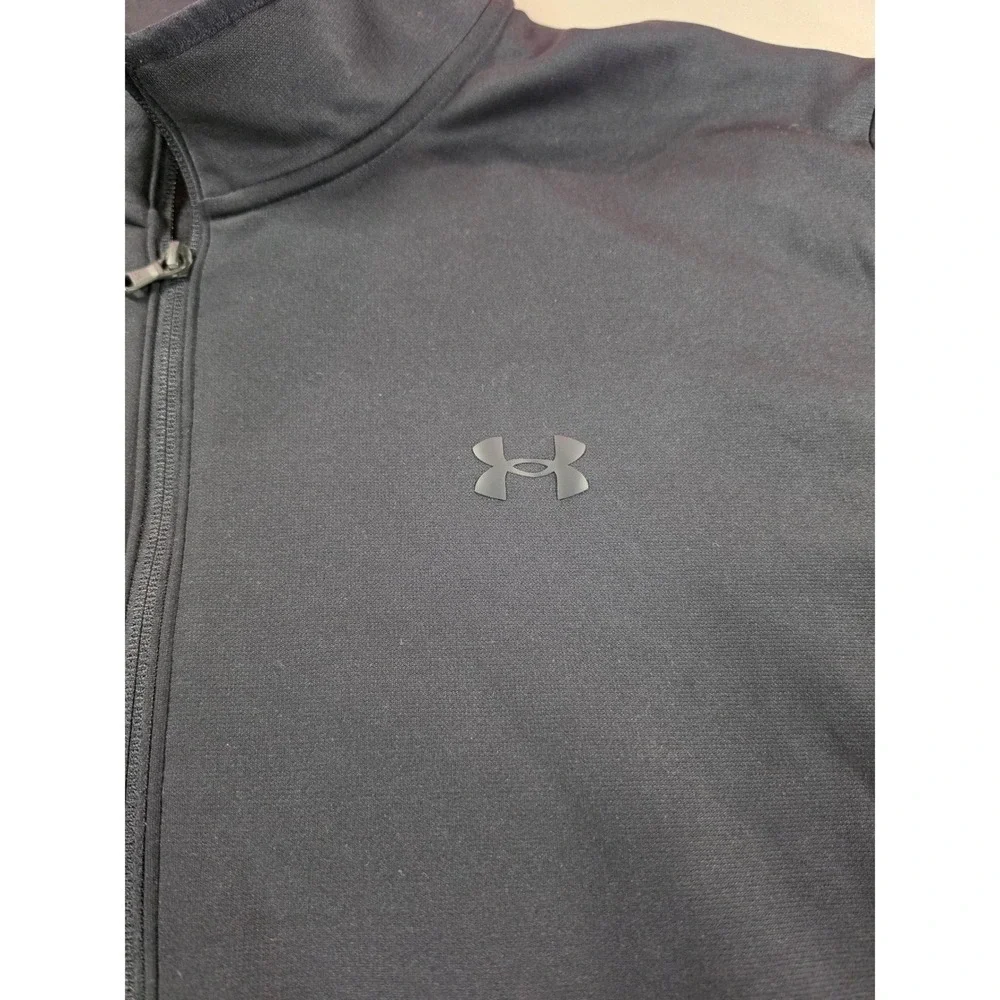 Under Armour Mens 3XLT Black 1/4 Zip Pullover Loose Fit Long Sleeve Mock Neck
